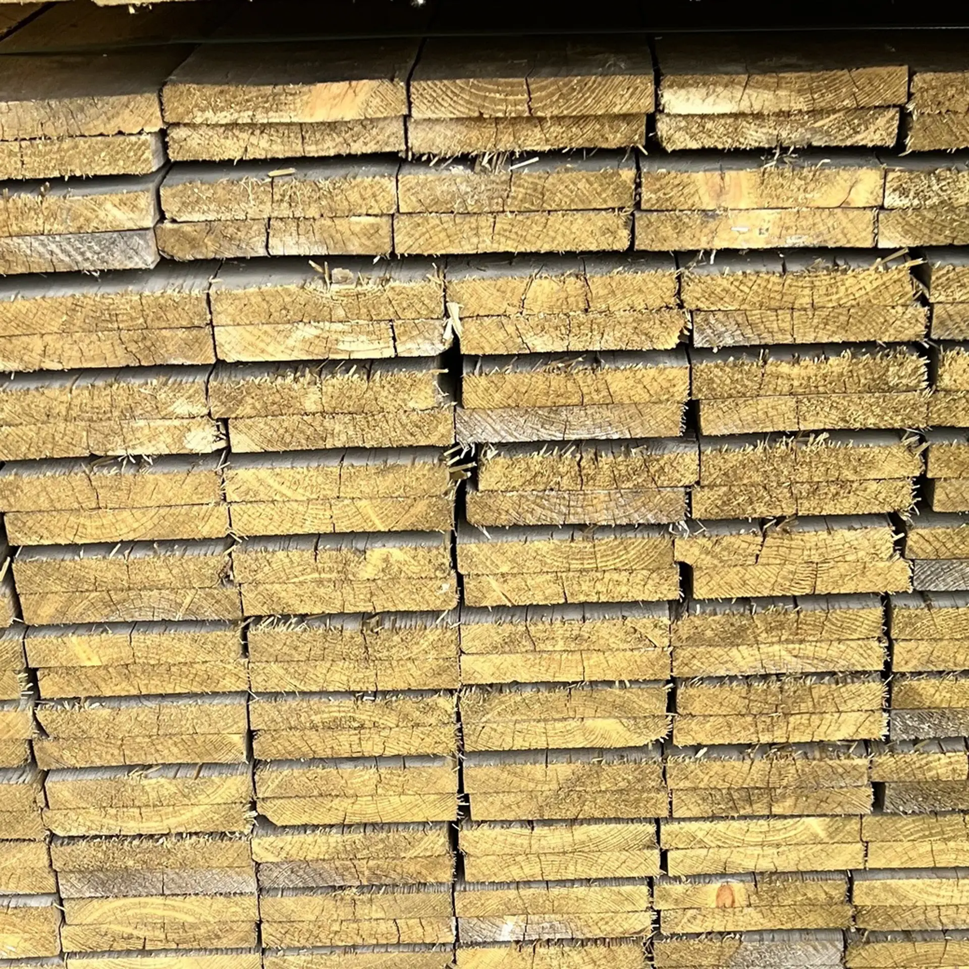 Treated pine rough boards  - 22x145x4800